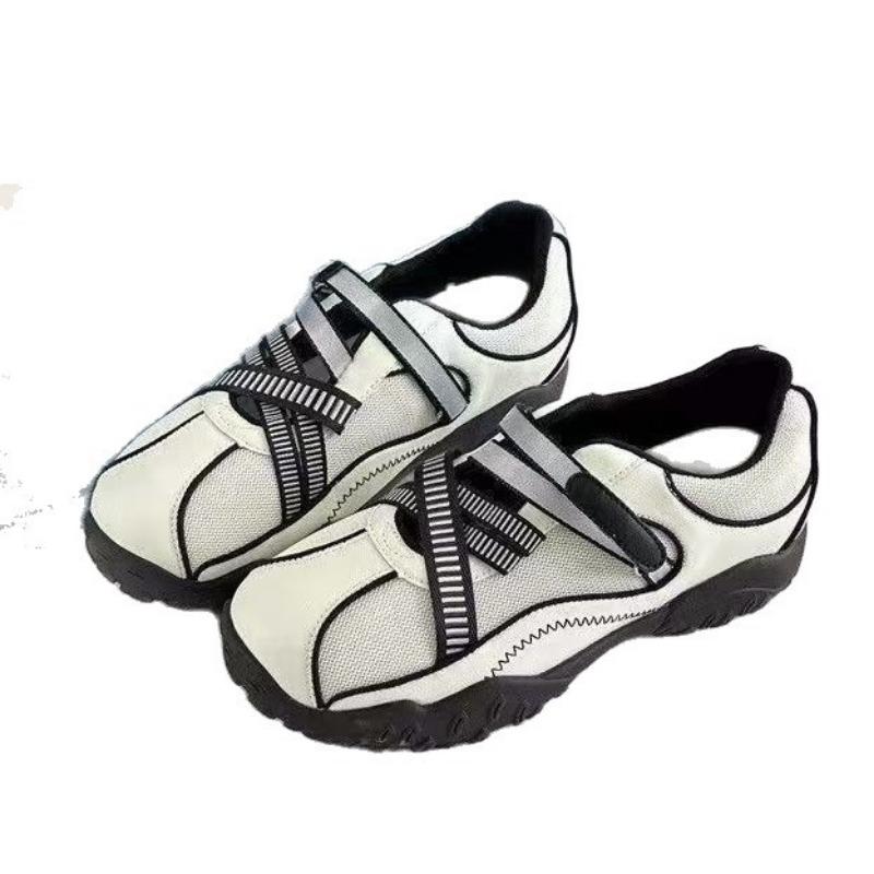 Ballet style sneakers women's spring and summer new thick-soled retro student breathable mesh casual shoes