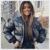 Women's Winter Fashion: European & American Short Thick Loose PU Leather Cotton Jacket