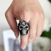 Totenkopf Ring Herren Retro Hip-Hop Dunkler Ring Schmuckring
