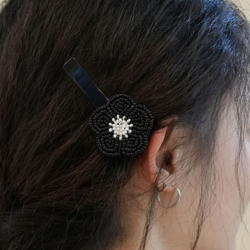 SOUSA Bijou Hairpin_flower Black