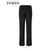 PORTS Women's Elegant Black Straight-Leg Trousers