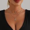 Retro Style Snake Water Drop Pendant Spiral Collarbone Chain Personalized Trend Necklace