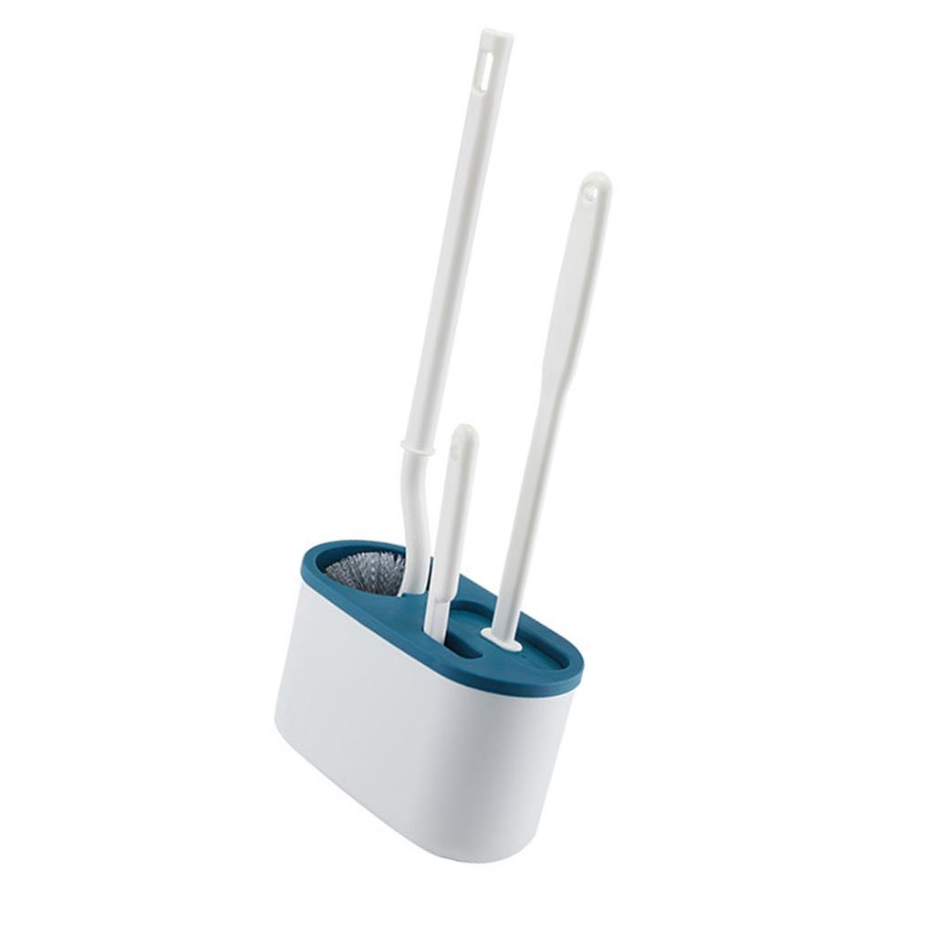 Sada WC kartáče Dlouhá rukojeť Měkké štětiny Čisticí kartáč Nástěnný WC kartáčový set pro