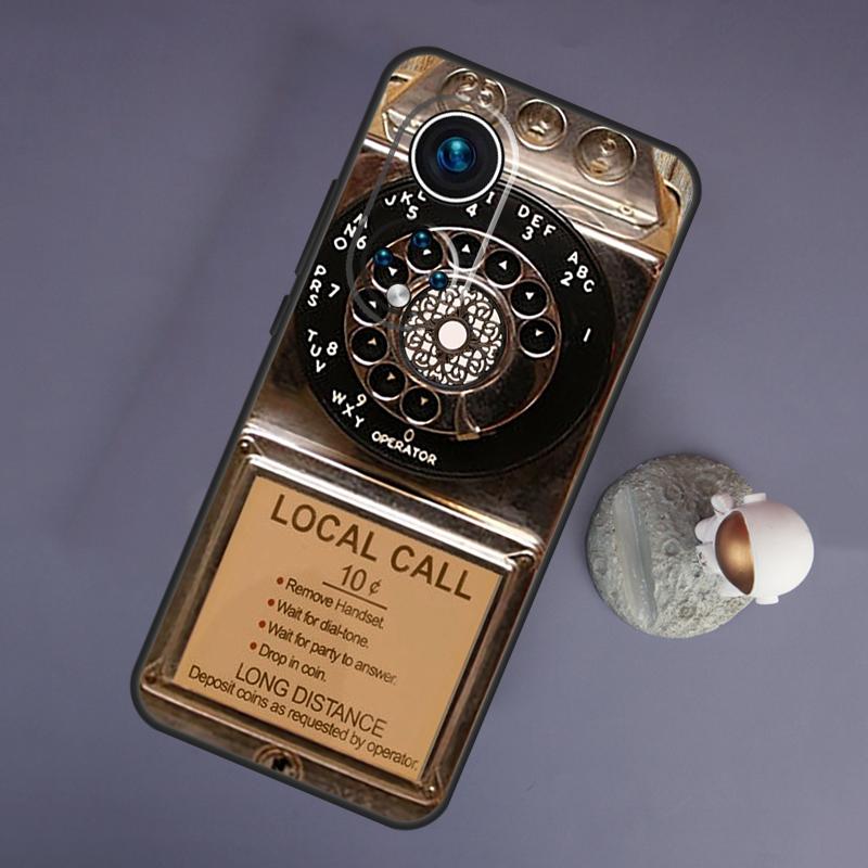 Retro Telephone Rotary Dial For Huawei Honor Magic 5 Lite 70 50 X8 X9 a P20 P30 P40 P50 P60 Pro P Smart Nova 9 5T Case