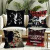 HHollywood UUndeadS Band Cushion Cover Reversible Plush Pillow Cover Soft Fluffy Home Decor for Sofa Bedroom
