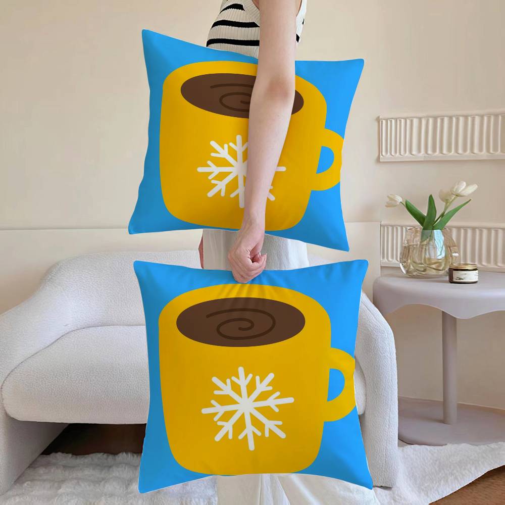 Christmas Pillow Case Sofa and Living Room Decorative Cushion Covers Dust-proof and Mite-proof Invisible Zipper
