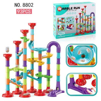 113/93/50/45 Stück Set DIY Marmor Bau Rennstrecke Bausteine Kinder Labyrinth Ball Rollen Spielzeug Weihnachten geschenk
