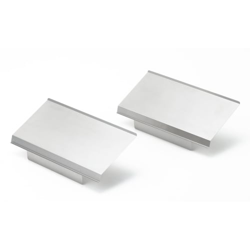 Yoshikawa Gasherd Abluftabdeckung, Ölspritzschutz, 32 cm breit, 17,5 cm tief, 2er-Set, stapelbar, silberfarben, hergestellt in Japan, Induktionskochfeldgrill