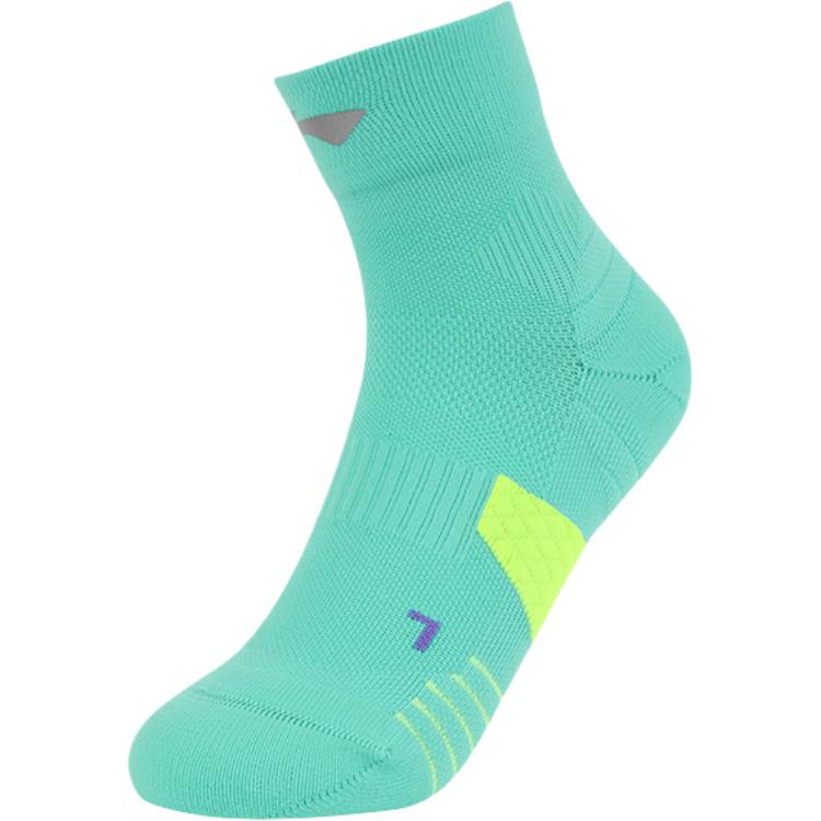 Li Ning Running Collection Ankle Socks Unisex 1 Pack Neon Jade Green/Neon Yellow Green AWST103-12 M