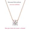 Smyoue 1-5CT Rose Gold Color Moissanite Necklace for Women D Color Sparkling Classic Lab Diamon Pendant Sterling Silver 925 100%