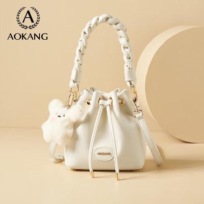 Aokang Light Luxury Trendy Bucket Shoulder Bag