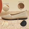 Pantofi de vară pentru femei, culoare solidă, cu vârf ascuțit, cu talpă plată, pantofi casual respirabili pentru femei, pantofi din pânză ajurată pentru femei, pantofi simpli franțuzești care nu obosesc picioarele