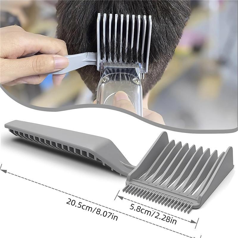 1PC Professional Long Handle Hair Cutting Clipper Comb for Men - Quality Cuts, Oil Head, Caliper, Sideburn Pushing