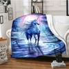 1pc Romantic Unicorn Blanket Lightweight Flannel Throw Blanket For Sofa Bed Travel Camping Livingroom Office Couch Chair Bed
