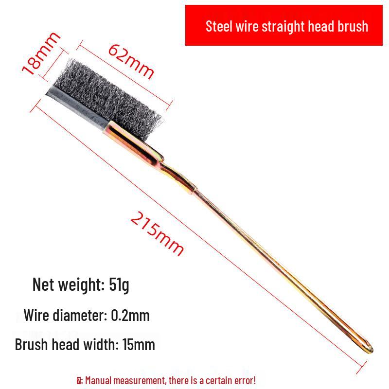 Stainless Steel Wire Brush with Bent Head and Iron Handle for Rust Removal