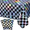 Children's Gingham Tablecloth & Placemat for Birthday, Party, and Graduation Decorations