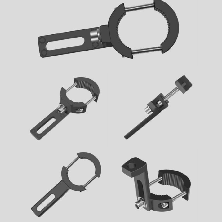 Motorcycle Spotlight Mount Brackets, Motorbike Tube Clamp Turn Signal Mounting Clamp Fog Light Holder 0.79'' To 1.5''