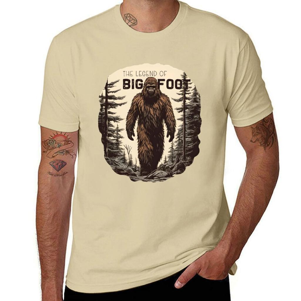 Bigfoot Legendary Creature of Washington State Tshirt Aesthetic Clothing Plain Mens Cotton T Shirts
