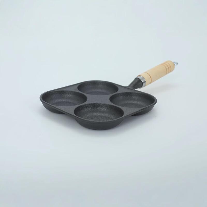 Zhishi Cast Iron 4-Hole Egg Frying Pan