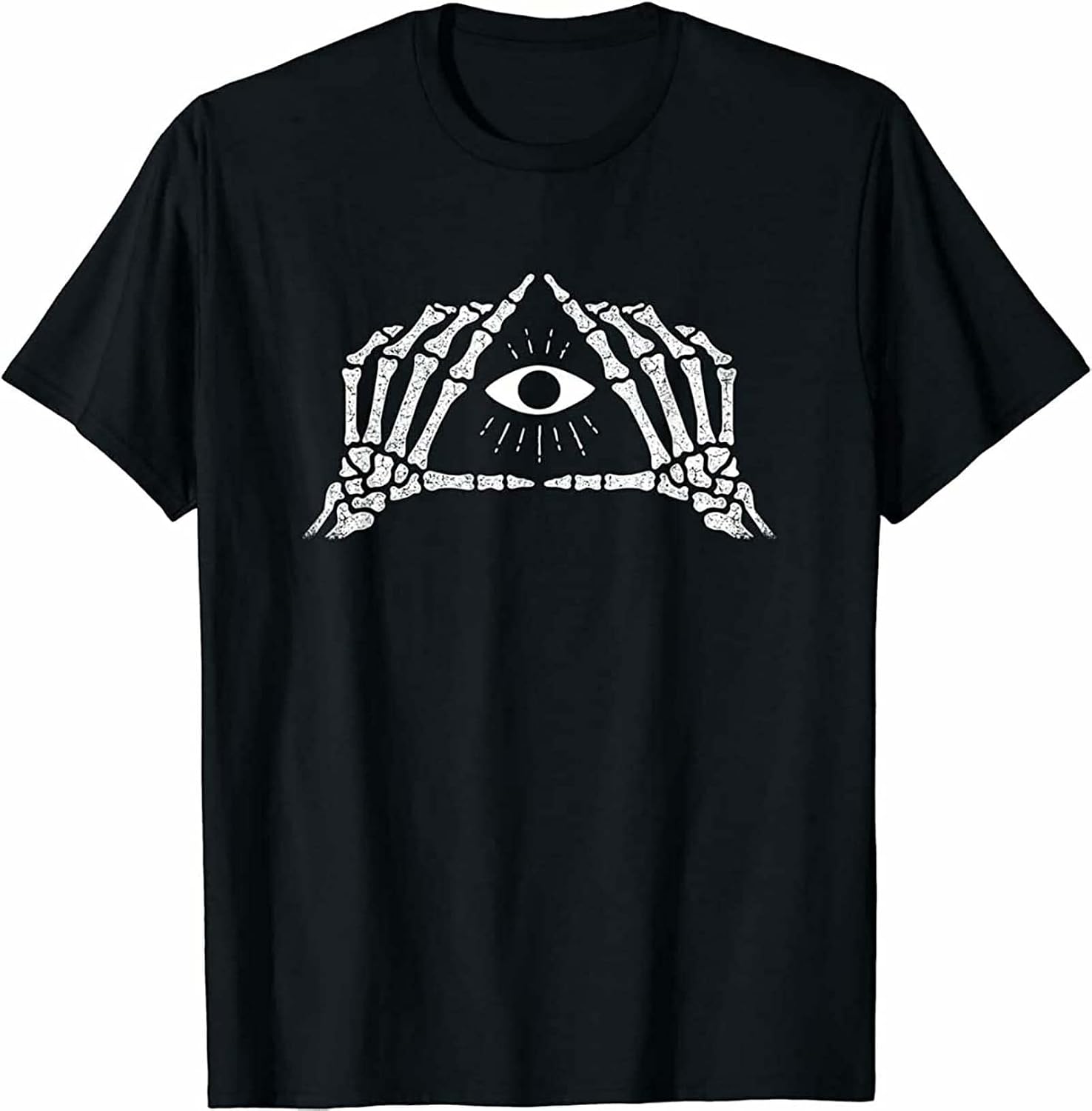 Limited Skeleton All Seeing Eye Gifts Vintage Cool T Shirt Black 3XL чёрный