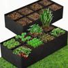 1/2/4/6/8 Holes Black Grow Bag Fabric Raised Garden Bed, Flowers And Vegetables Garden Grow Bags Rectangle Planting Nursery