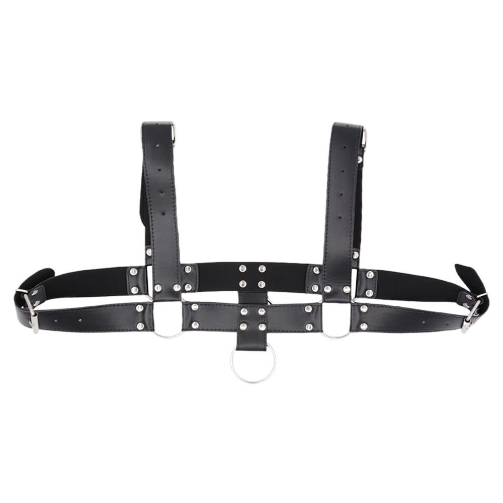 SM Cool Men's Clothes Binding Leather Sexy Clothes Stage Performance Toys Binding Clothing Armor