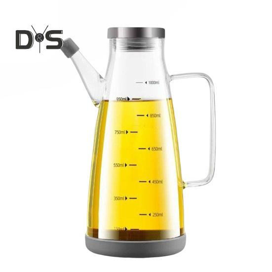 

Стеклянный диспенсер для масла с носиком без капель 550/750/1000 мл Большая емкость для масла Термостойкий диспенсер для масла и уксуса Контейнер Бутылки для кухни 1000ML 1pc