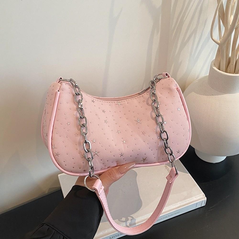 Fashion Lightweight Shoulder Bag Large Capacity with Chain Crossbody Purse Women Handbag