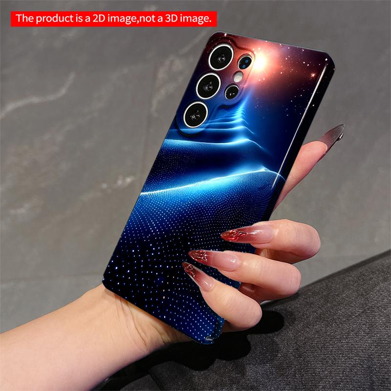 2DFlat Samsung Phone Case Cosmic Wave Light Flow Applicable To Galaxy S22 S23 S24 S25ULTRA S26 A12 A13 A14 A15 A16