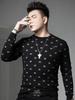 European Style Crew Neck Knit Sweater for Men, 2025 Autumn and Winter New Trendy Badge Sweater, Men's Long-Sleeve Base Shirt