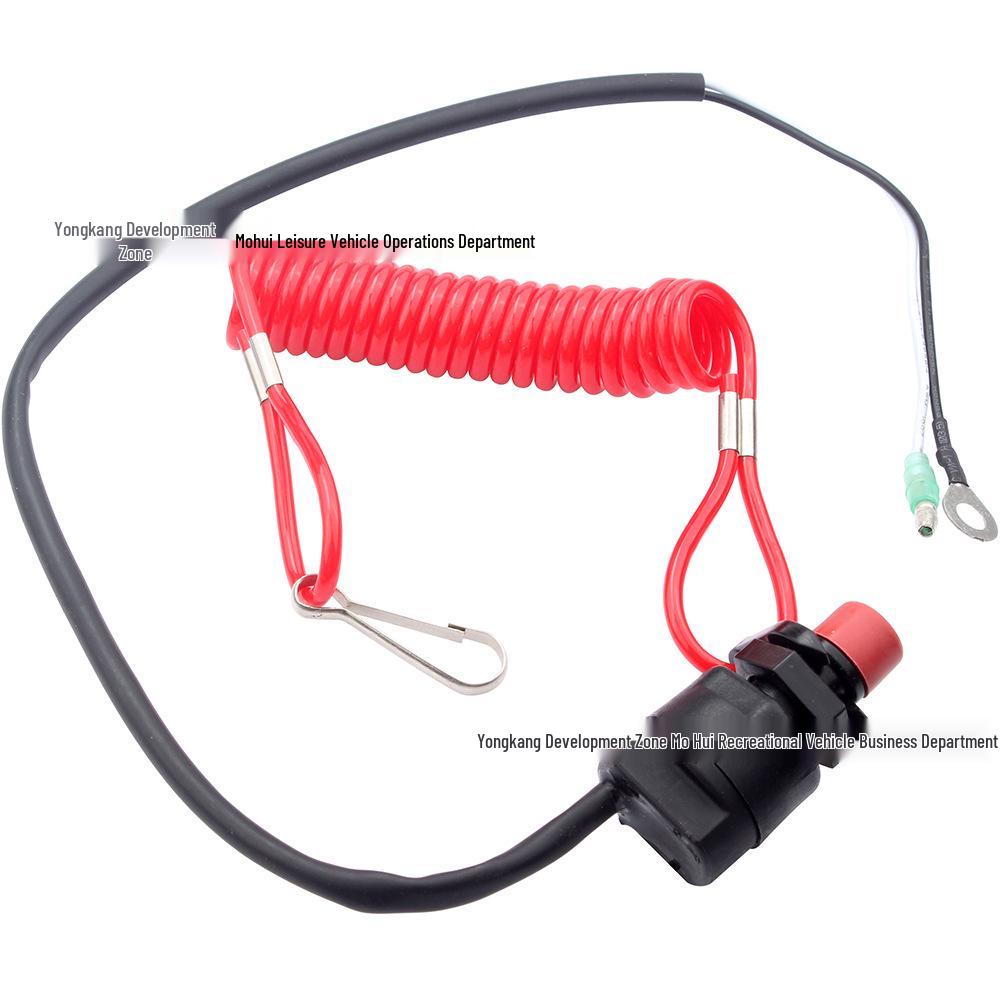 

Motorcycle & ATV Emergency Kill Switch Safety Lanyard for Engine.