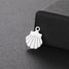 5pcs Shell Charms for Jewelry Making Stainless Steel Gold Pendant for Earring Necklace Bracelet Beach Accessory