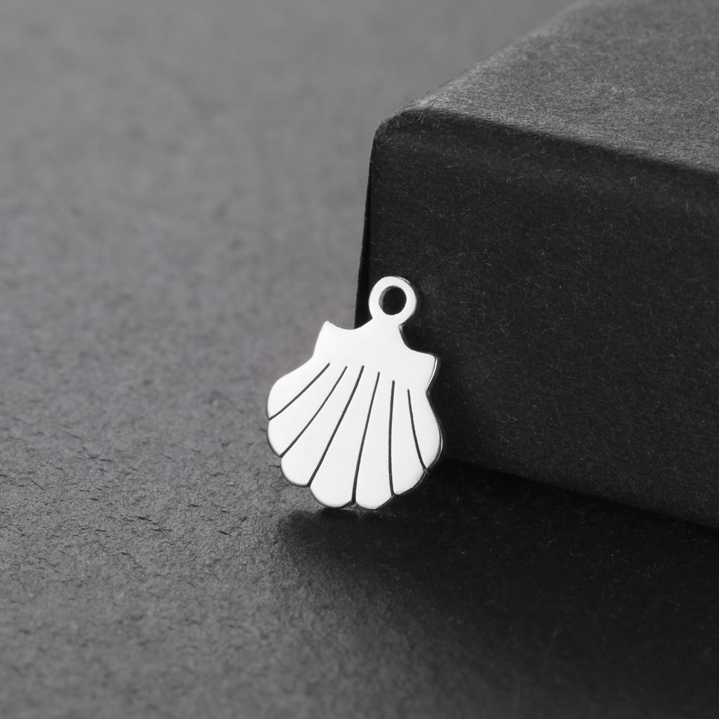 5pcs Shell Charms for Jewelry Making Stainless Steel Gold Pendant for Earring Necklace Bracelet Beach Accessory