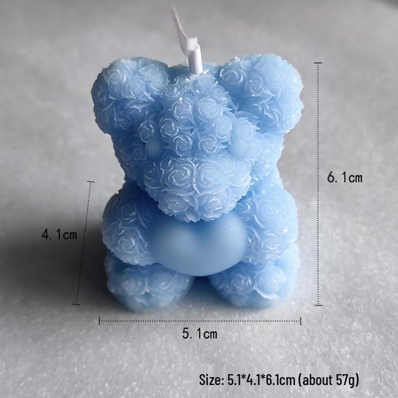 Rose Bear Aromatherapy Candle - Creative Ornament & Valentine's Souvenir