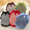Pet Dog Cat Striped Cotton T-Shirt Two-Legged Outfit French Bulldog Corgi Small Medium Large Breeds