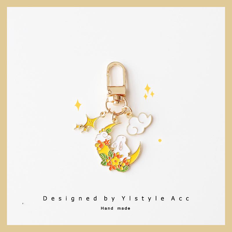 

Handmade Cute Cartoon Moon Rabbit Keychain & Bag Charm Gift