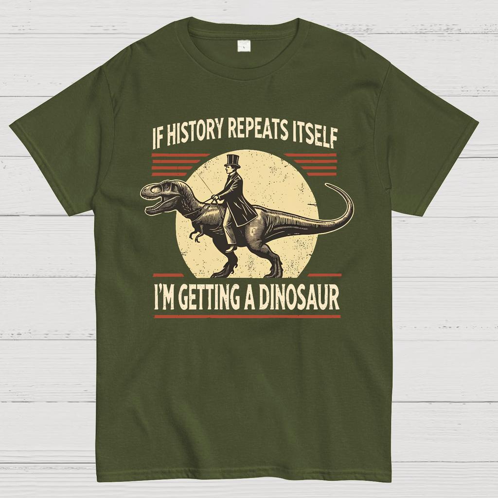 I'm Getting a Dinosaur Unisex 100% Cotton Summer Casual Cool Loose T-Shirt