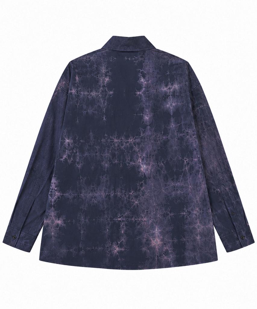Kinetikeullo Water-Dyed Shirt (Purple Navy)