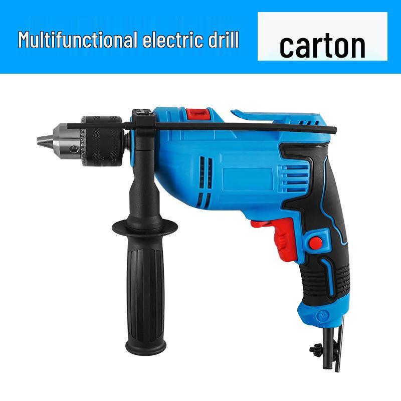 Multifunctional Electric Impact Drill & Screwdriver: 220V Handheld Pistol Grip for Household Use