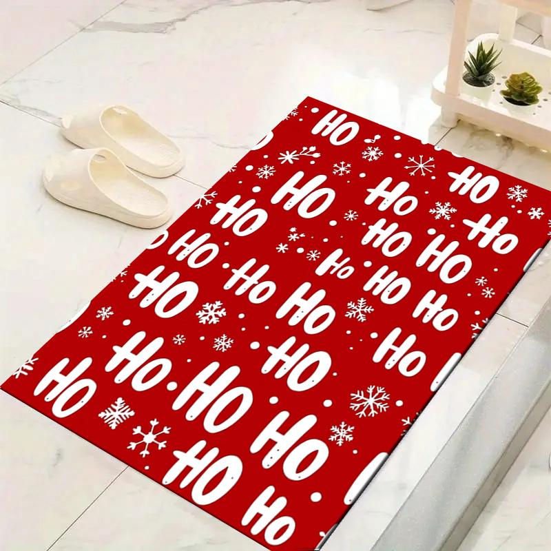 1Pc Santa Claus Gifts Winter Night Rug Office Carpet Indoor Outdoor Doormat Nonslip Soft And Comfortable Living Room Christmas Halloween Gift D9183