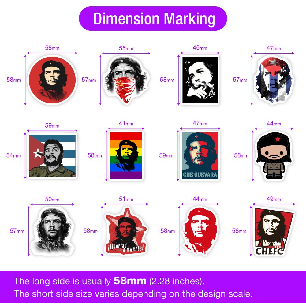 10/25/50Pcs Che Guevara Fan Art Sticker DIY Toy Gift Waterproof Graffiti Decal for Junk Journal Laptop Luggage Bottle Decorative
