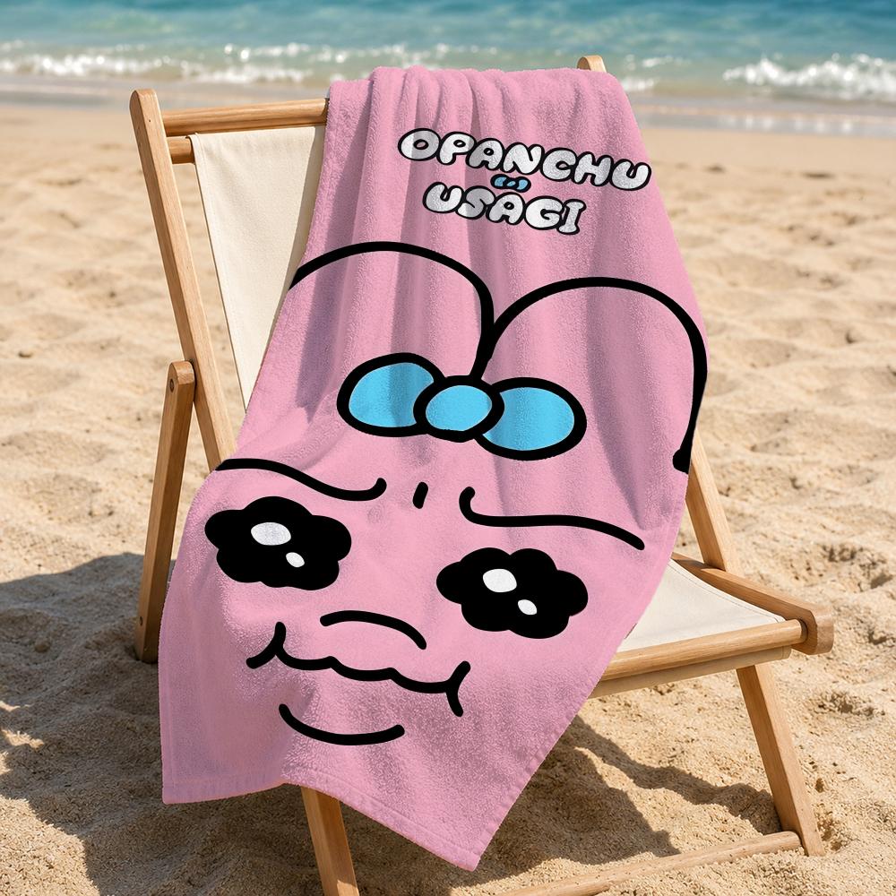 O-opanchu anime cute U-usagi Towel Towel Soft Pool Gift For Travel Gym Shower Camping Quick Dry Sports Large Beach Towels