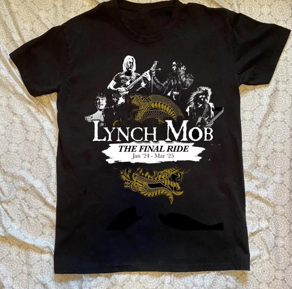 Lynch Mob the final ride 2025 Tour Short Sleeve Black All Size T-Shirt L