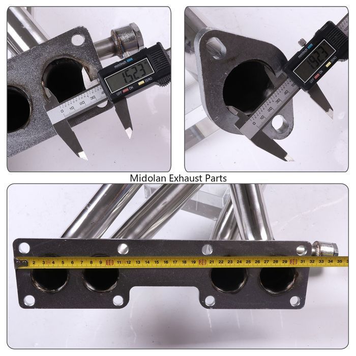 Long Tube Exhaust Headers Manifolds For 1989 1990 Nissan 240SX 2.4L