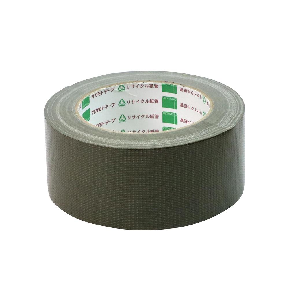 Okamoto Tape for and 50mm X 25m Olive Multi-Purpose Protection, Repair, Packaging, Roll, No. 440,