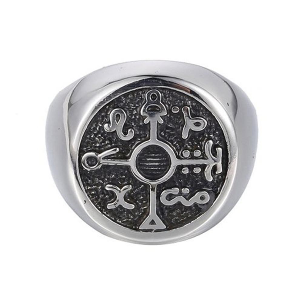European and American Retro Character Ring Punk Style Men's Ring
