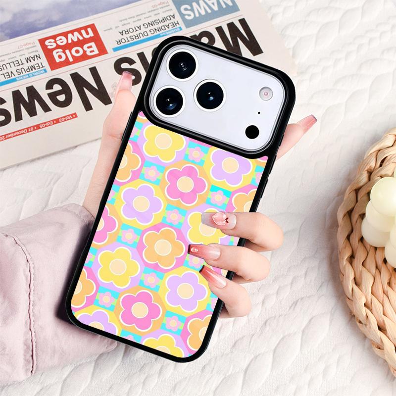 Groovy Flowers Hippie Bohemian Floral Retro Phone Case For IPhone 17 16e 15 14 13 12 11 Pro Max Air Mini Soft Protective Cover