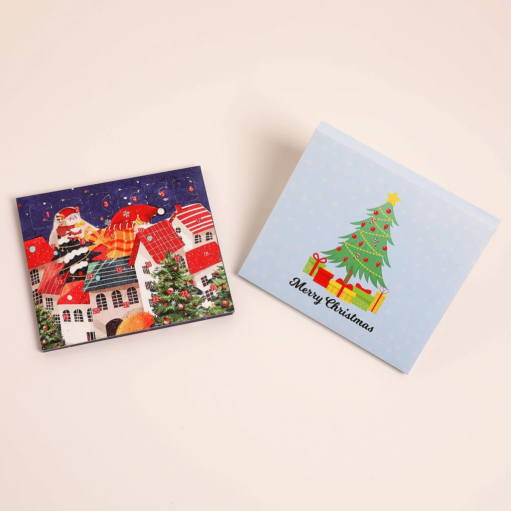 Hand Decorated Christmas Countdown Calendar Gift Box Set   Beaded Bracelet   Bracelet Gift Wholesale 2pcs Bracelets