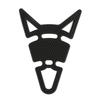 Areyourshop Motorbike Rubber Tank Pad Protector Motorcycle 3D "Cat Ears" Look Spine Pad