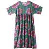 Short Sleeve Plus Size Cotton Vintage Floral New In Dresses for Women Casual Loose Long Summer Dress